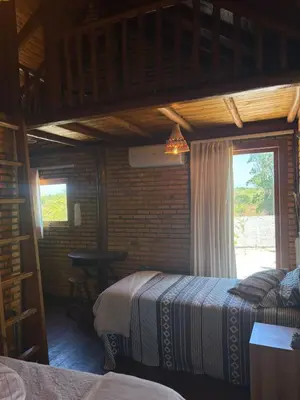 Uma cama ou camas num quarto em Sitio Meu Refúgio Paracuru