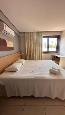 Uma cama ou camas num quarto em Vista Mar & Conforto no Kariri Beach