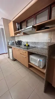 A cozinha ou kitchenette de Vista Mar & Conforto no Kariri Beach