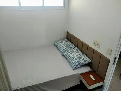 Uma cama ou camas num quarto em Apartamento à beira-mar na Praia do Futuro