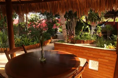 Um jardim no exterior de Pousada Villa Botânica