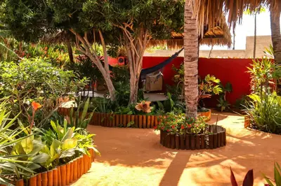 Um jardim no exterior de Pousada Villa Botânica