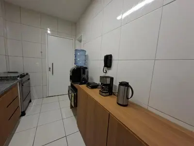 A cozinha ou kitchenette de Marino Marine – Apartamento de 4 Quartos à Beira-Mar no Coração do Meireles