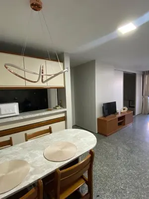Uma televisão e/ou sistema de entretenimento em Vista mar Flat Atlântico - Av Abolição 2111