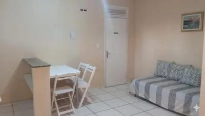 Uma área de estar em Loft praia de Iracema 150 metros da beira mar