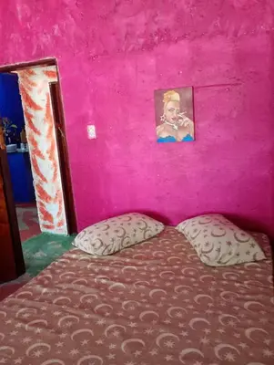 Uma cama ou camas num quarto em Hostel Mamitchesca