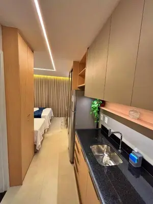 A cozinha ou kitchenette de Studio Meireles - 600m Seaside