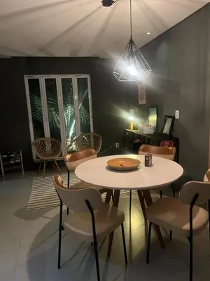Uma área de estar em Sabiaguaba Duplex Mansão Beach