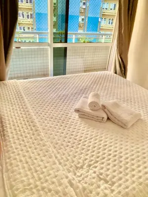 Uma cama ou camas num quarto em Aconchego nordestino em Fortaleza com o melhor de um resort