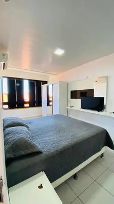 Uma cama ou camas num quarto em Casa em condominio proximo ao beach park