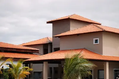 O edifício onde o hotel está situado