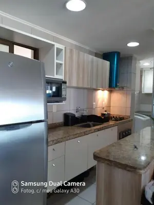 A cozinha ou kitchenette de Apartamento 2 quartos vista mar praia de iracema mobiliado