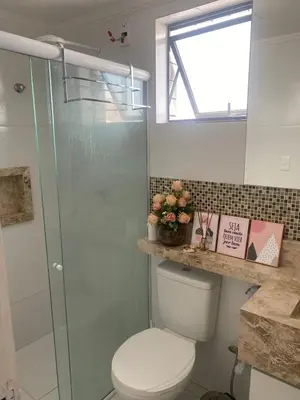 Uma casa de banho em Apartment with sea view on Iracema Beach