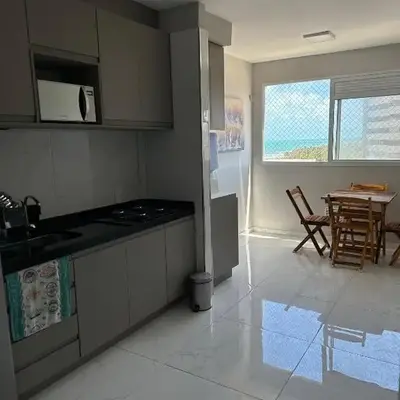 Apê Pé na Areia com Vista Mar Ar-condicionado & Garagem