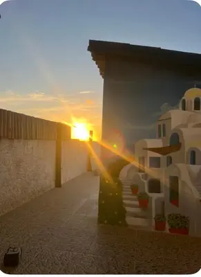 O nascer ou o pôr do sol visto a partir do apartamento