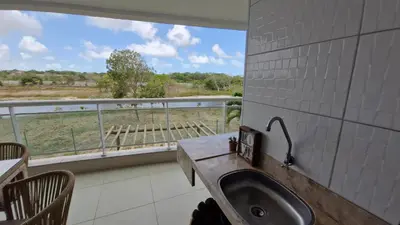 Uma varanda ou terraço em Catu Lake Residence
