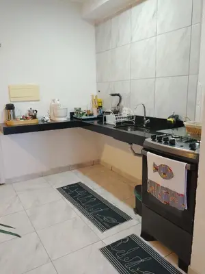 A cozinha ou kitchenette de Apartamento completo com 2Q pé na areia na Praia do Futuro