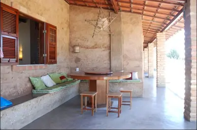 Um pátio ou outra área exterior em Eco Vila frente al mar