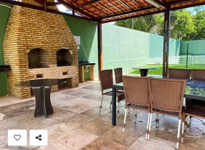 Uma área de estar em Apartamento no Beach Place Cumbuco