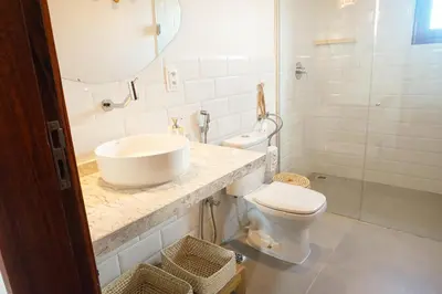 Uma casa de banho em Villa Conduru III Kite House Preá 100m from Beach