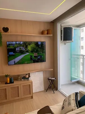 Uma televisão e/ou sistema de entretenimento em Mirante Condominio Clube
