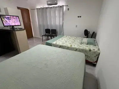 Uma cama ou camas num quarto em Apartamento mobiliado no Bairro de Fátima