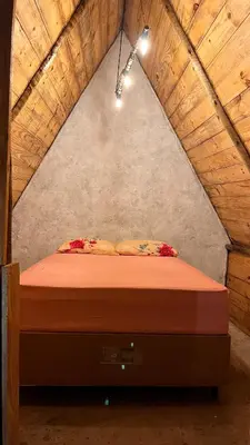 Uma cama ou camas num quarto em Camping Proibido Não Viver