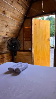 Uma cama ou camas num quarto em Camping Proibido Não Viver