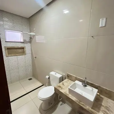 Uma casa de banho em Casa com 3 dormitórios na Praia do Preá com Piscina