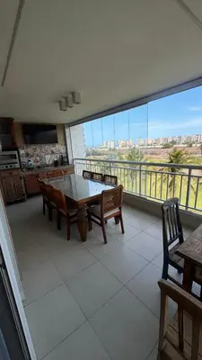 Uma varanda ou terraço em Apto Golf Ville resort com 3 suites