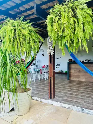 Um jardim no exterior de Casa Garrote