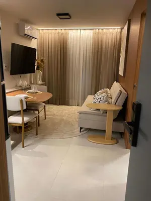 Uma televisão e/ou sistema de entretenimento em Hotel Beach Class Meireles