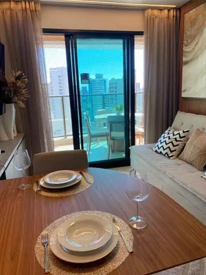 Uma área de estar em Hotel Beach Class Meireles