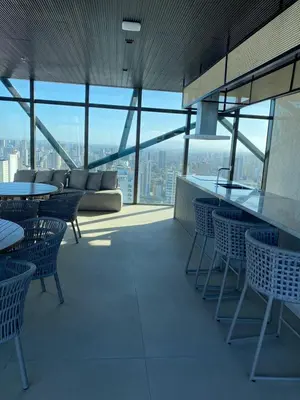 Uma vista geral da montanha ou uma vista da montanha a partir do hotel