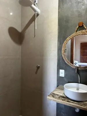 Uma casa de banho em Chalé Brisa do Pontal