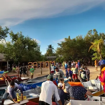Os clientes hospedados em camping do point lá na barra