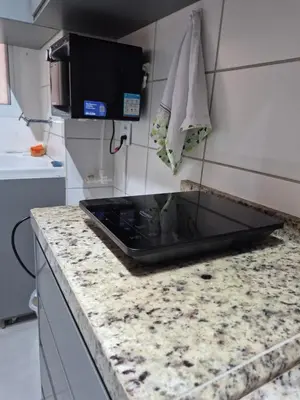 A cozinha ou kitchenette de Apto completo na praia