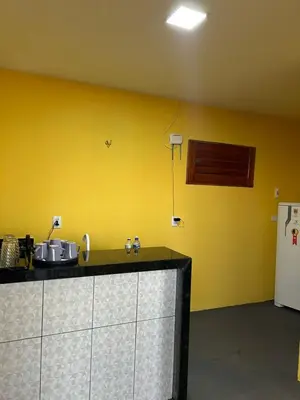 A cozinha ou kitchenette de Chalé brisa do mar
