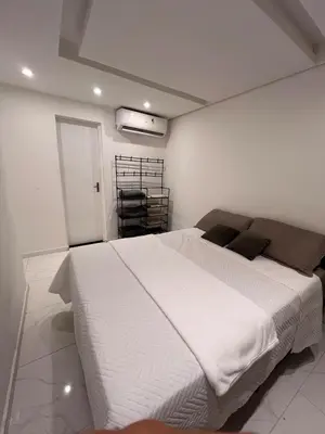 Uma cama ou camas num quarto em Apartamento Luxo à 20 minutos do Cumbuco