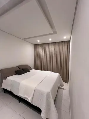 Uma cama ou camas num quarto em Apartamento Luxo à 20 minutos do Cumbuco
