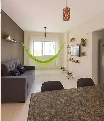 Uma área de estar em Ap Próx Crocobeach Completo