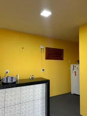 A cozinha ou kitchenette de Chalés brisa do mar