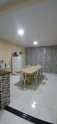 A cozinha ou kitchenette de Casa de praia de frente para o mar
