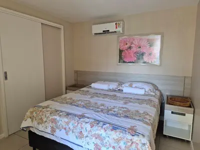 Uma cama ou camas num quarto em Gransol Resort - 500m do Beach Park - Vista Mar Incrível - Porto das Dunas