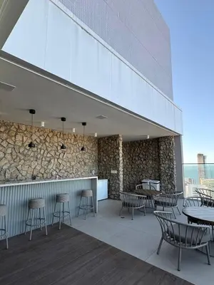 Uma varanda ou terraço em Apto moderno prox à Beira Mar de Fortaleza
