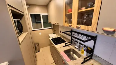 A cozinha ou kitchenette de Beach Way Porto das Dunas