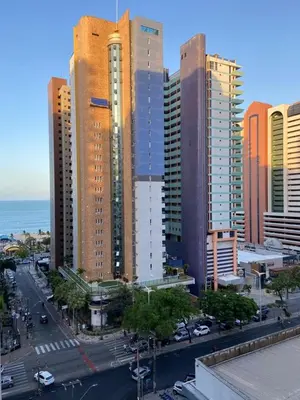 Uma vista geral de Fortaleza ou a vista da cidade a partir do apartamento