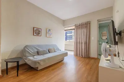 Uma televisão e/ou sistema de entretenimento em Fortaleza Flat #304 - Flat em Iracema by Carpediem