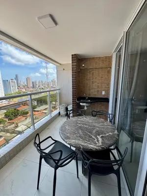 Uma varanda ou terraço em Apartamento na Praia de Iracema