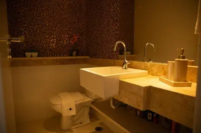 Uma casa de banho em Resort Completo - 6 min do Beach Park